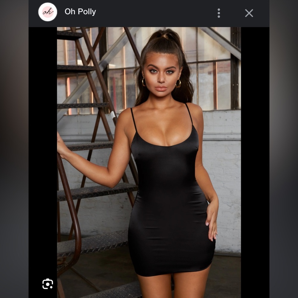 NWOT OH POLLY SATIN DRESS